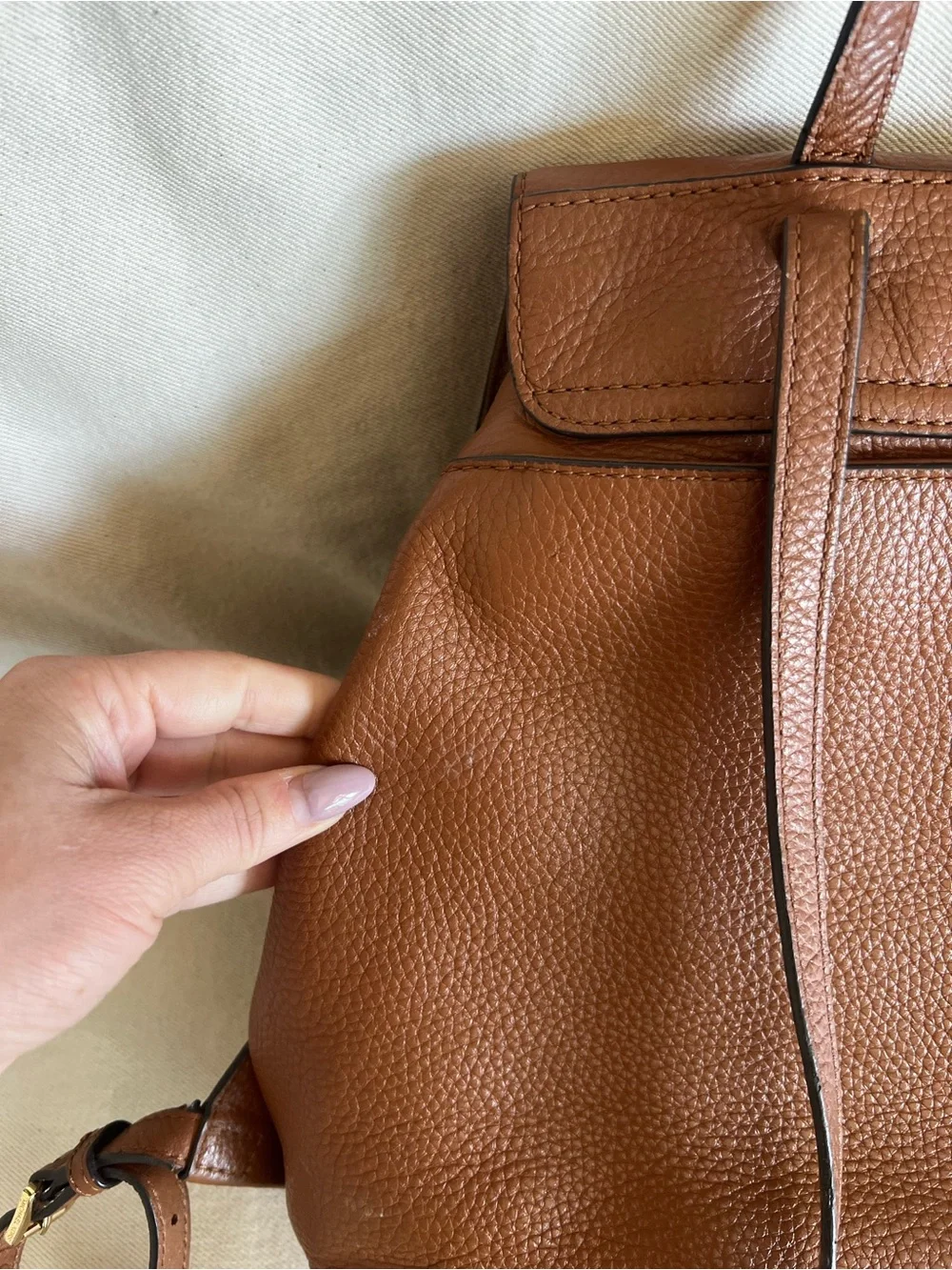 Michael Kors Brown Leather Backpack